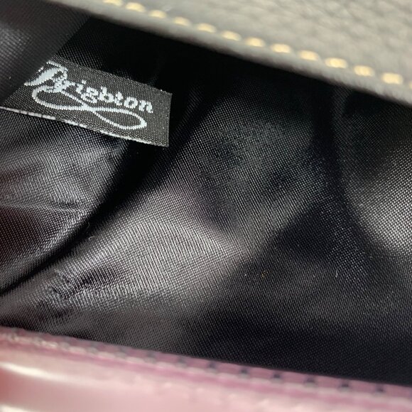 Brighton Brown & Black Leather Photo Book w/ Silver Heart Accent Snap Holds 20 - Picture 5 of 6